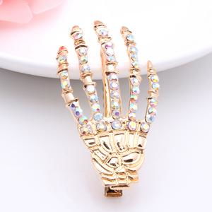 时尚鬼魅魅力 艾佳饰品骷髅手骨发夹，打造个性发型新潮流