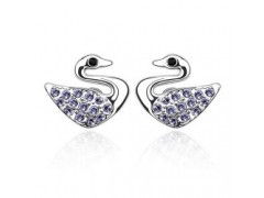 义乌伊特饰品厂家直销施华洛世奇天鹅水晶耳钉耳饰与美发饰品批发